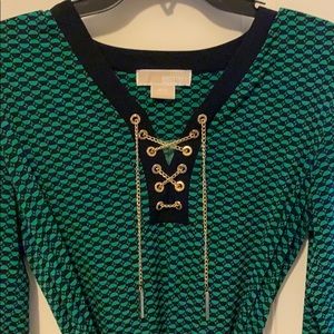 Michael Kors Core Long Sleeve Chain Link Dress